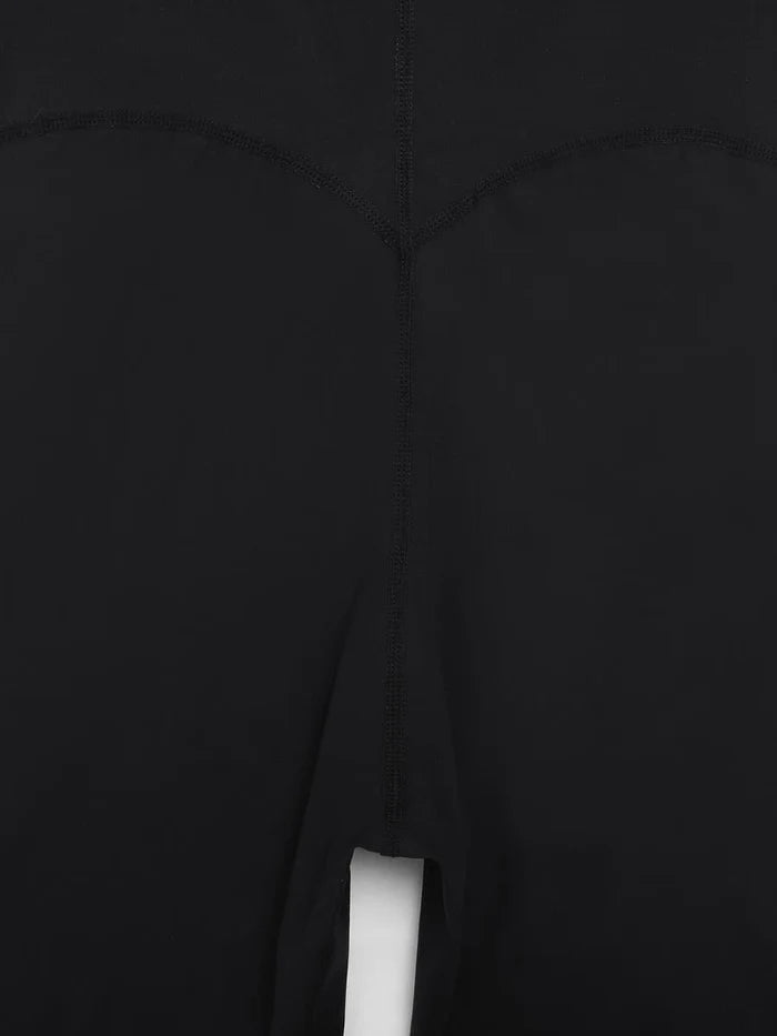 Wholesale Fashion Zipper Front Slit Sports Sauna Jumpsuit