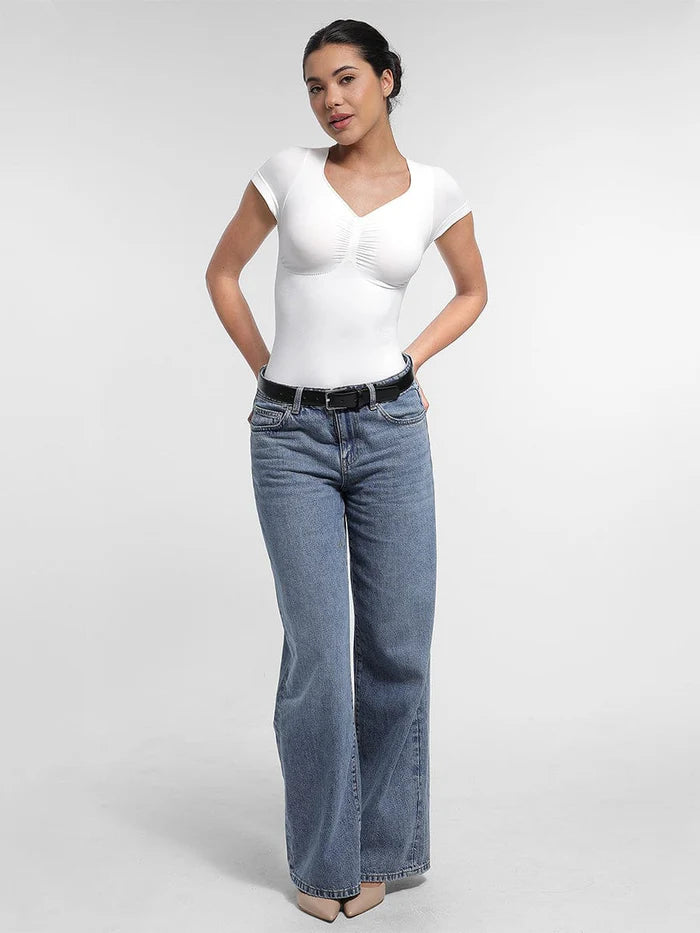 Wholesale Seamless Bust Support Waist & Abdomen Shaping Thong Bodysuit