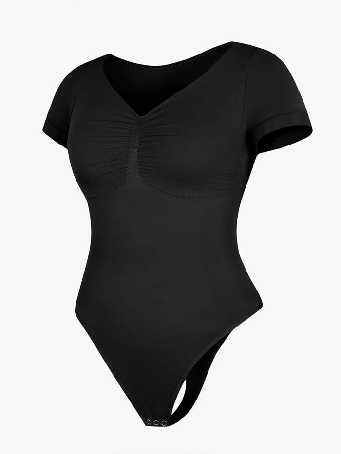 Wholesale Seamless Bust Support Waist & Abdomen Shaping Thong Bodysuit