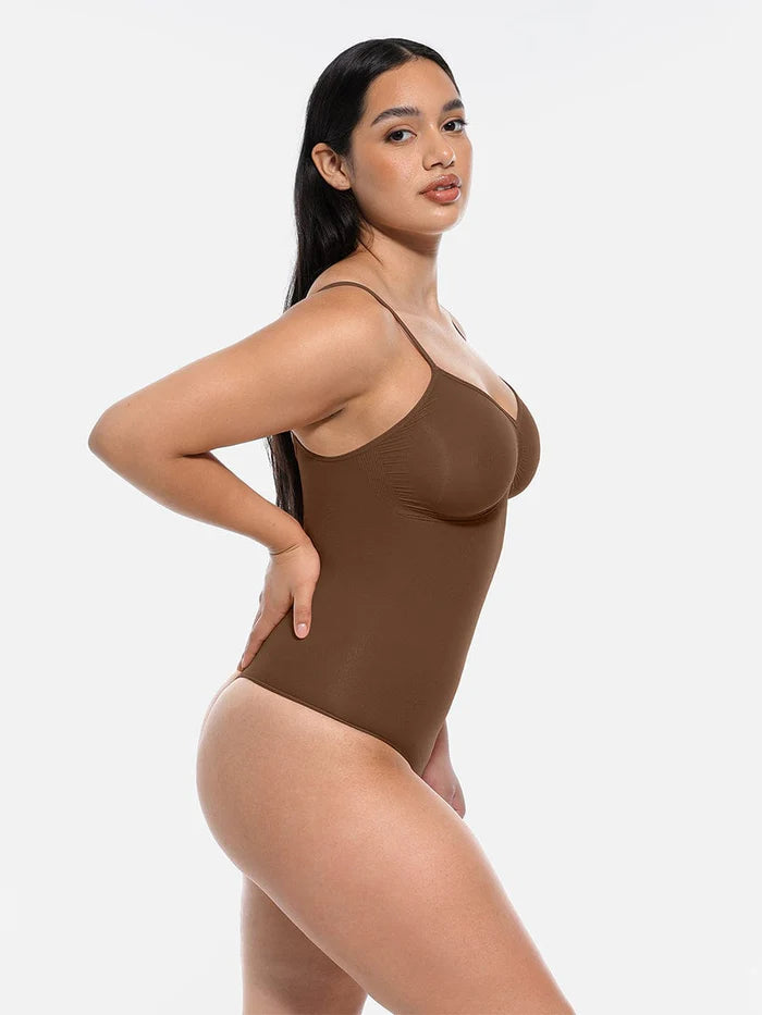 Wholesale Seamless Scultp Covered Bust Jumpsuit Thong Bodysuit