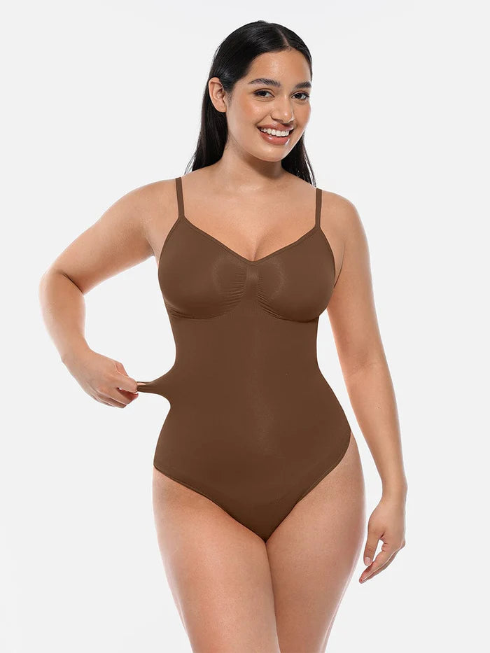 Wholesale Seamless Scultp Covered Bust Jumpsuit Thong Bodysuit